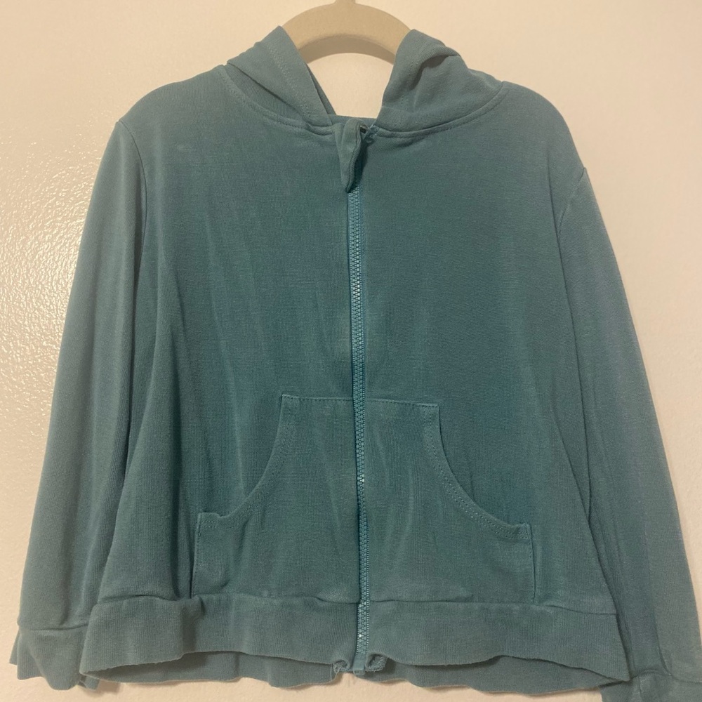 Kyte Baby Bamboo Jersey Hooded Jacket in Cove - 3T
